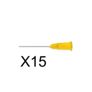 IM INJECT TIP: 25G x 1″ – TIP ONLY  [15 TIPS pack] INDIVIDUALLY WRAPPED (ORANGE)