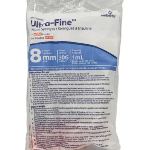 Insulin syringes - blue pack - embecta bd 1ml x 30G x 8mm - 10 syringes per PACK For Peptides/HGH Etc.