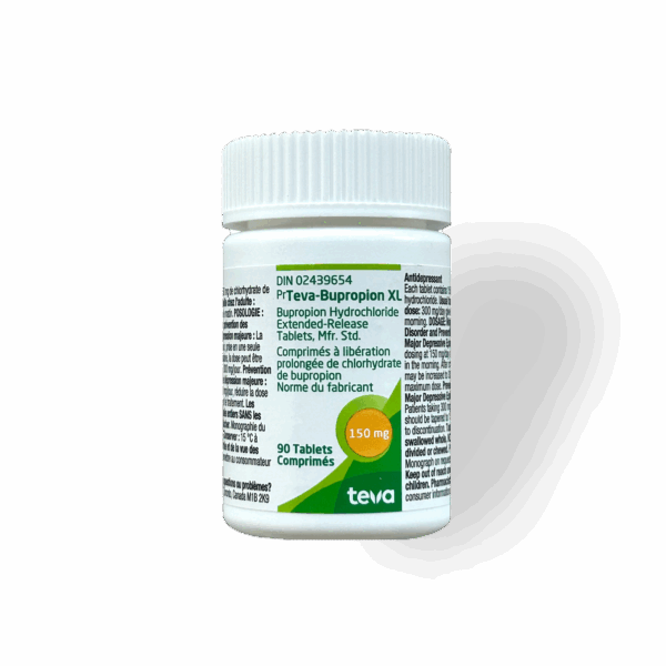 TEVA- BUPROPION XL EXTENDED RELEASE WELLBUTRIN 150MG (ANTI-DEPRESSANT) [90 TABS]