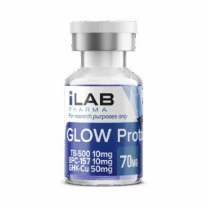 GLOW Protocol 70 mg [10MG BPC157 – 50MG GHK-CU – 10MG TB-500] – Total skin renewal and healing ( Quantitative and qualitative analysis second image)