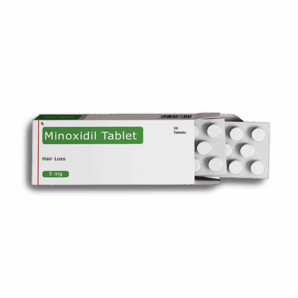 Minoxidil Tablets IP 5mg x 30 tablets – Blister pack – Imported India pharma