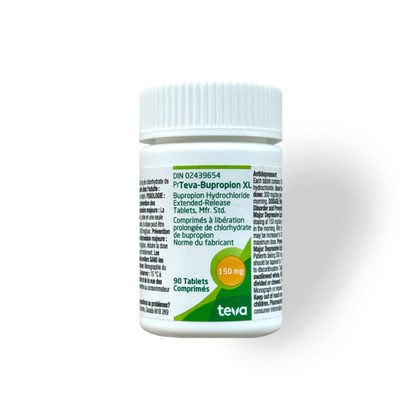 BUPROPION 150MG x 90 – TEVA | CANADA PHARMACEUTICAL GRADE