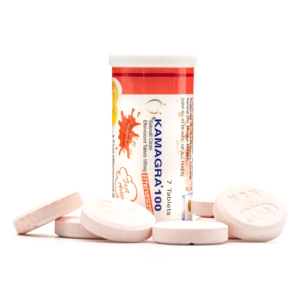 Effervescent Viagra [sildenafil] Tablets 100mg - FAST ACTING - Dissolve in water - 7 tablet bottle