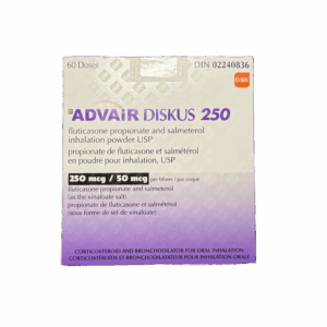 Advair Diskus 250 [Fluticasone Propionate + Salmeterol inhalation powder 250mcg | 50mcg x 60 doses] CANADIAN PHARMACEUTICAL GRADE