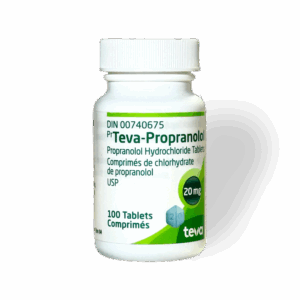 Propranolol 20mg 100 Tabs – Teva