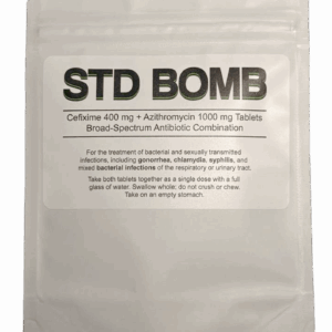 Std Bomb – Cefixime 400mg + Azithromycin 1000 mg (1 gram) – Broad spectrum atibiotic combo