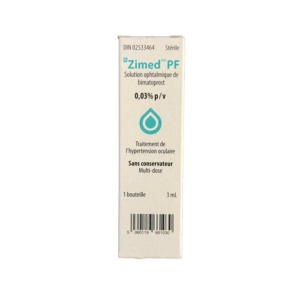 Zimed PF Bimatoprost ophthalmic solution (Latisse) 0.03% w/v 3mL [GROW EYELASHES]  [no applicators include] | CANADIAN PHARMACEUTICAL GRADE