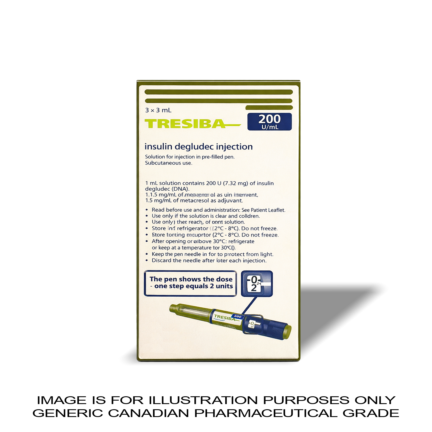TRESIBA 3 x 3mL 200iu Insulin Pens | CANADIAN PHARMACEUTICAL GRADE