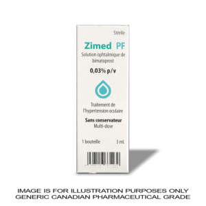 Zimed PF Bimatoprost ophthalmic solution (Latisse) 0.03% w/v 3mL [GROW EYELASHES]  [no applicators include] | CANADIAN PHARMACEUTICAL GRADE